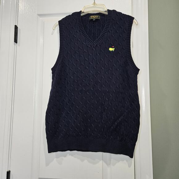 Bobby Jones Collection Masters‎ Men's L 100% Cotton V-Neck Sweater Vest - Picture 1 of 6